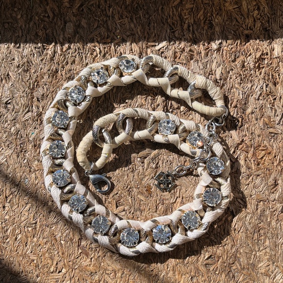 Sparkling Ann Taylor Crystal Statement Necklace - Bride Crystal Choker Necklace - Picture 6 of 6